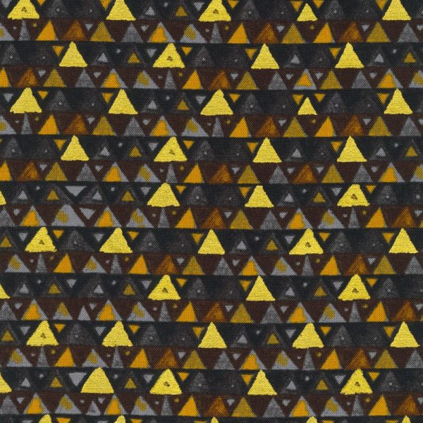 Quilting Cotton – Gustav Klimt - Triangles - Black