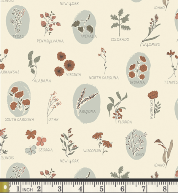 Quilting Cotton – AGF – Roots of Nature - Roadside Wildflowers Three