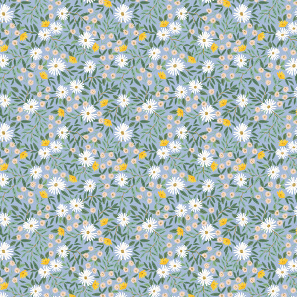 Quilting Cotton – Bramble - Daisy Fields - Blue