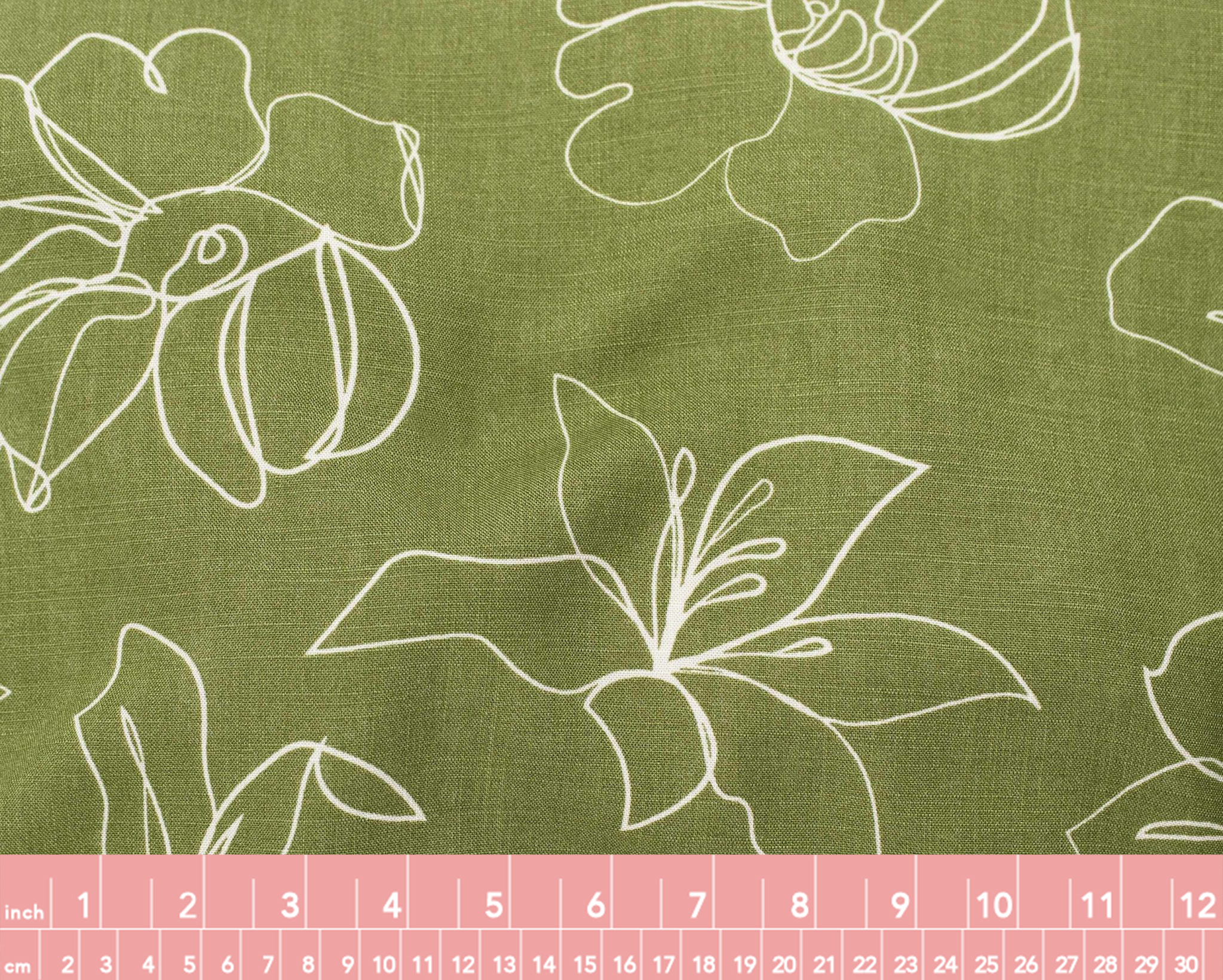 Artistic Lines - Floral Fabric by the Yard