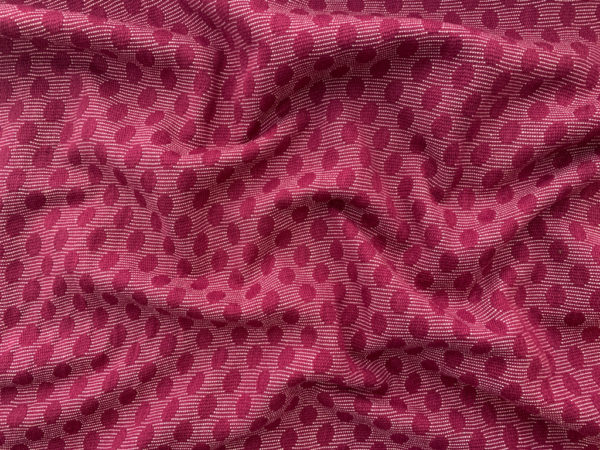 Textured Yarn Dyed Cotton – Dobby Circles – Pomegranate