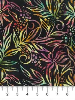 Banyan Cotton Batik - Birds of Paradise - Black