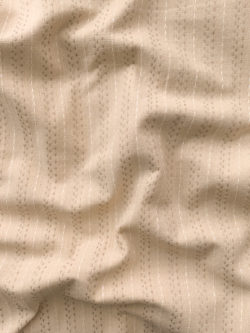 Textured Yarn Dyed Cotton – Stitched Stripes - Stone