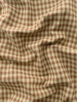 Textured Yarn Dyed Cotton - Plaid - Green/Brown