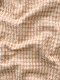 Textured Yarn Dyed Cotton - Plaid - Beige