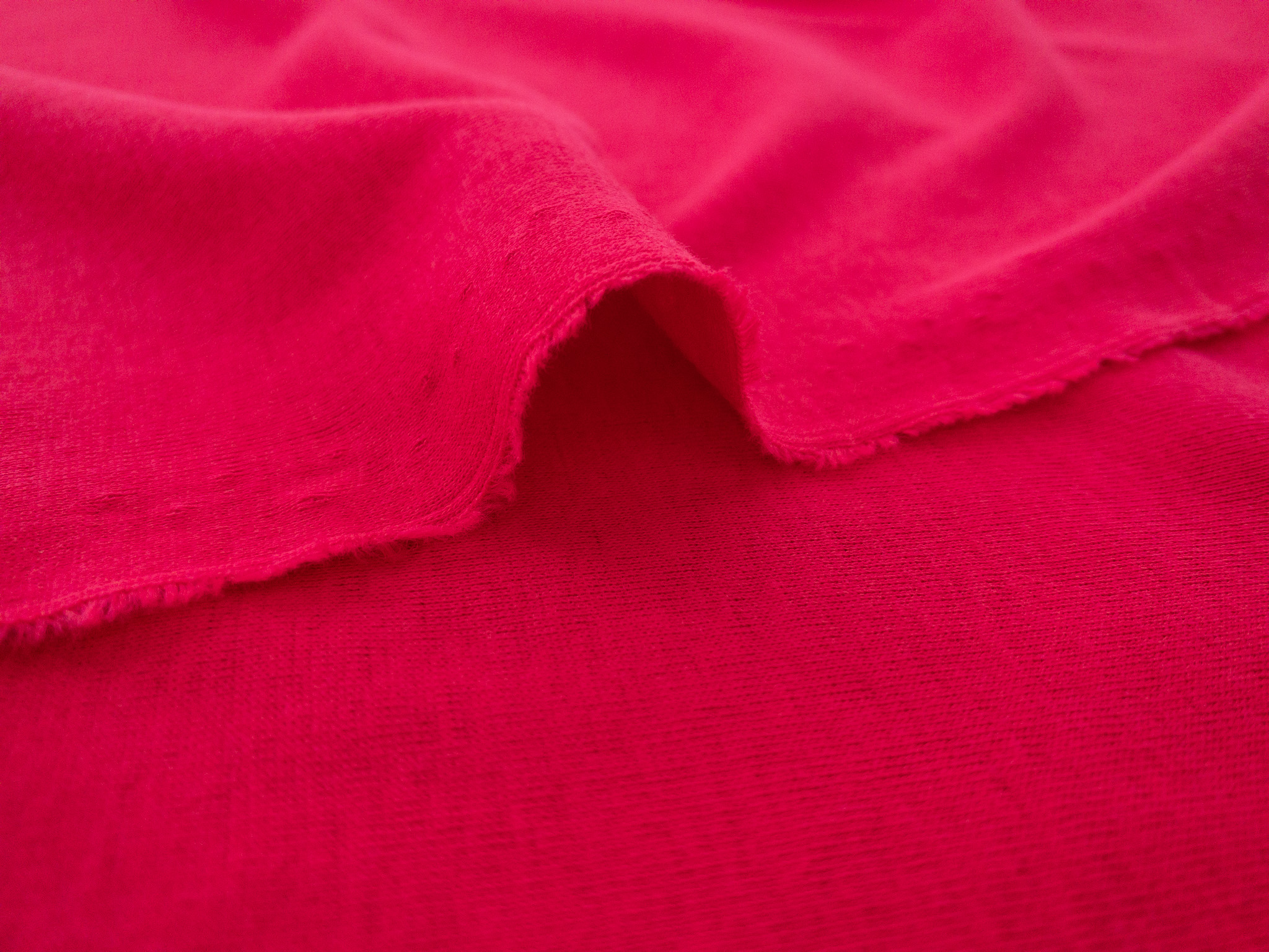 Designer Deadstock Organic Cotton Jersey Neon Strawberry