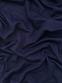 Navy White Large Stripes Jersey Knit, Stretchy Knit Fabric, Navy