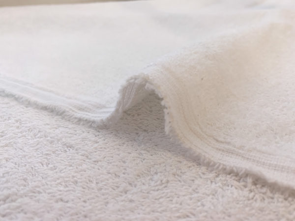 Cotton Terry Cloth Wide - White