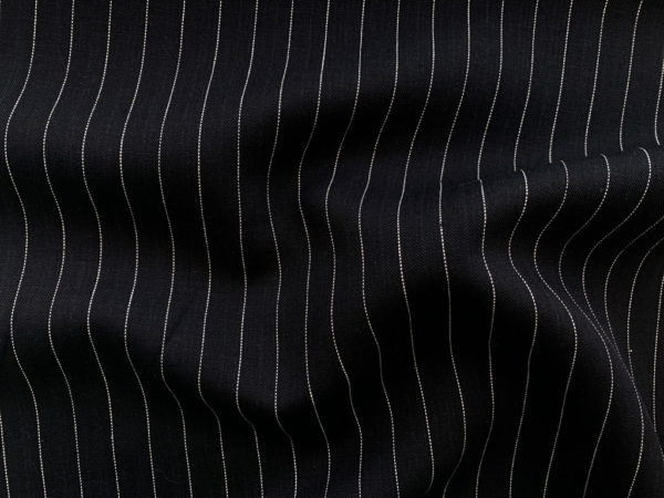 Designer Deadstock - Linen - Black Stripe