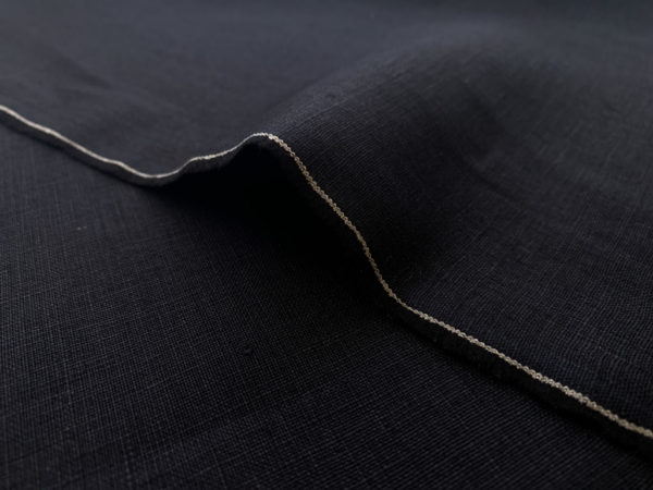 Designer Deadstock - Linen - Black