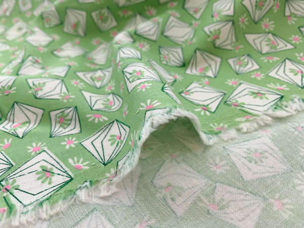 Japanese Cotton Sheeting - Vintage Terrarium - Green