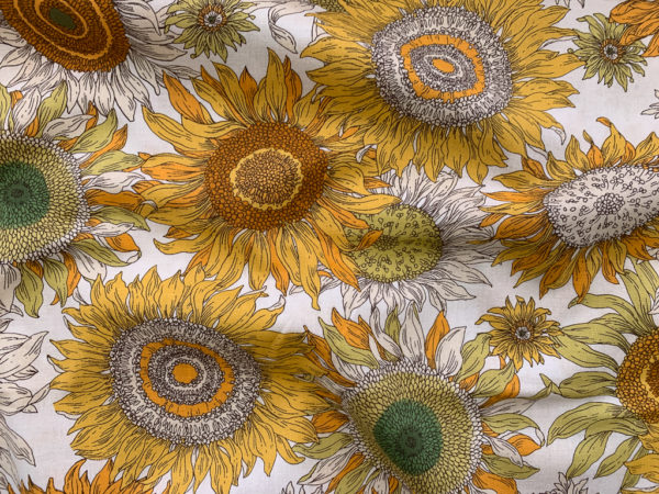 Japanese Cotton Sheeting - Sunflowers - Yellow/Green
