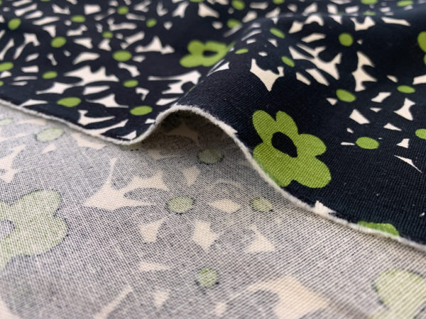 Japanese Cotton Canvas - Dense Meadow - Black/Green