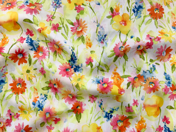 Japanese Cotton Lawn - Hana no Yurikago - Peach/Yellow