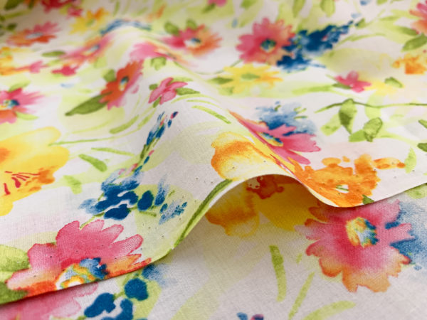 Japanese Cotton Lawn - Hana no Yurikago - Peach/Yellow