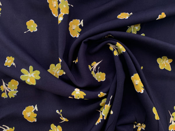 Lady McElroy - Rayon Challis - Pansy Pop - Navy