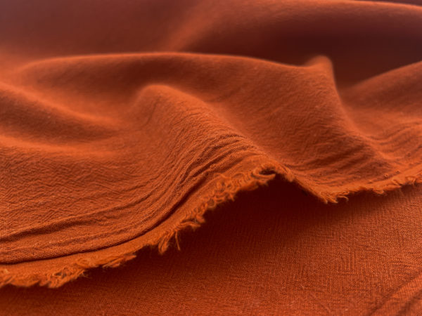 Textured Rayon/Linen - Cognac