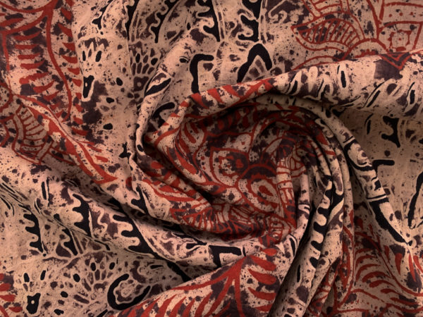 Indian Block Print Cotton - Abstract Paisley