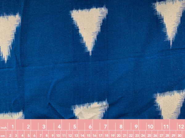 Handwoven Cotton Ikat - Triangles - Indigo