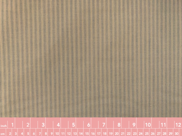 British Designer Deadstock - Cotton Suiting - Tan/Neutral Stripe