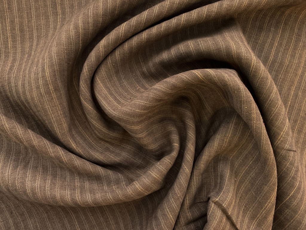 Cali Fabrics Brown Linen Look Suiting Fabric by the Yard