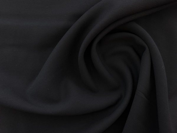 Japanese Designer Deadstock - Wool/Silk Crepe Suiting - Black