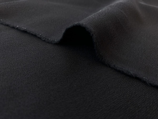 Japanese Designer Deadstock - Wool/Silk Crepe Suiting - Black