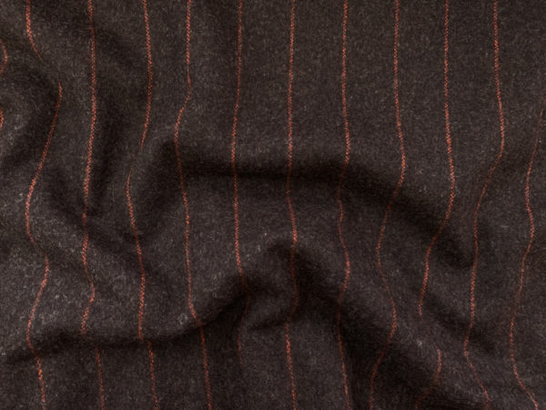 Max Mara Deadstock - Wool/Poly Tweed - Rust/Brown Pinstripe