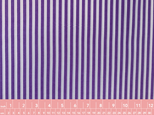 Japanese Designer Deadstock - Silk Crepe de Chine - Purple Stripe