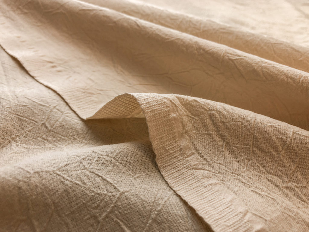 crinkle cotton dress fabric Cotton Crinkle Fabric Dress Skirt Lightweight Fabric Bud-50CM