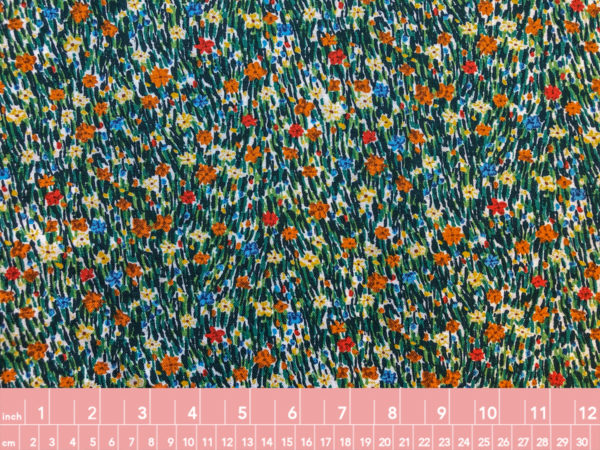 Kokka - Brushed Cotton Twill - Nostalgic Garden - Green