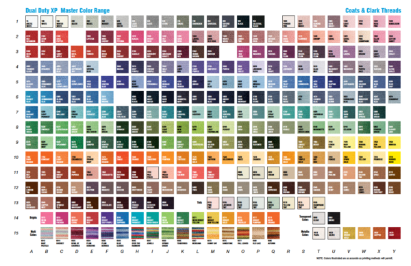 Color Number Chart - Coats & Clark