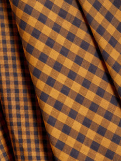 Atelier Brunette - Cotton Double Gauze - Gingham - Night/Ochre