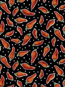 Quilting Cotton – Adobe Canyon -  Red Hot - Black