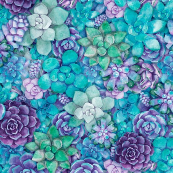 Quilting Cotton - Blossom - Mixed Succulents