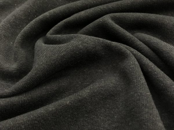 Eco Hemp/Cotton/Bamboo Fleece - Washed Black