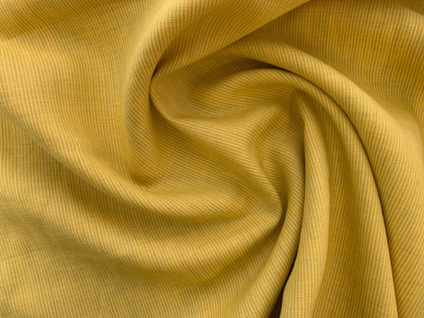 Designer Deadstock - Yarn Dyed Linen - Mustard