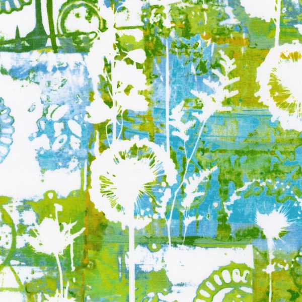 Prairie Song – Printed Essex Cotton/Linen – Pond