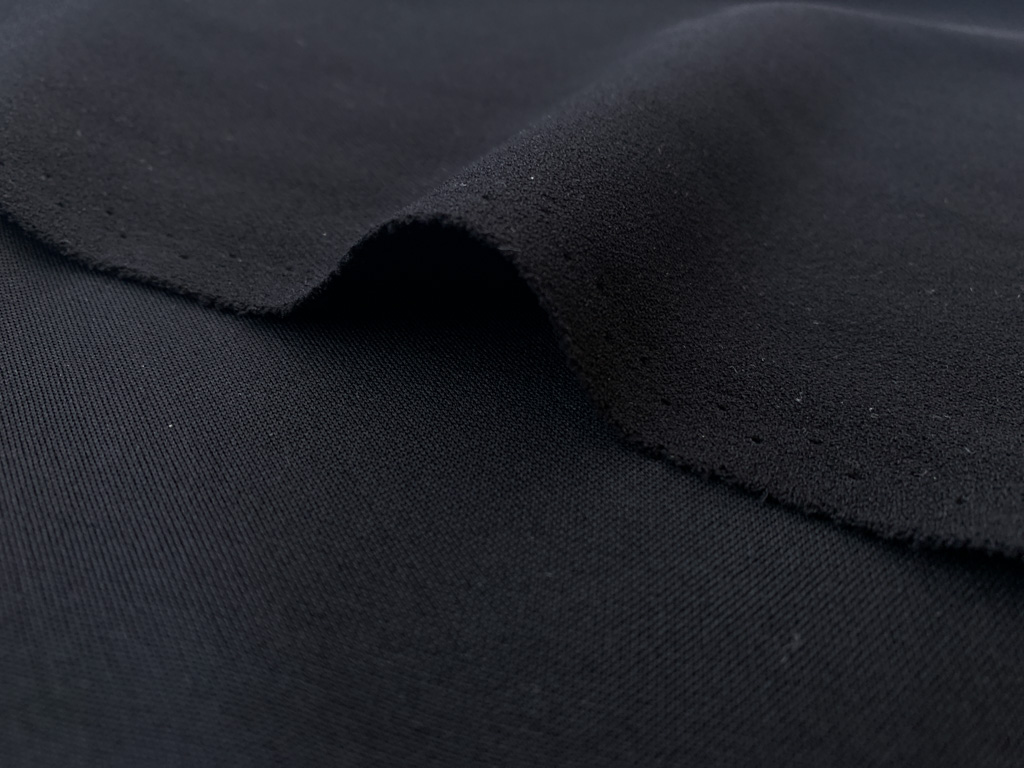 Designer Deadstock - Poly Crepe Jersey - Black - Stonemountain ...