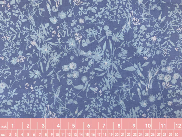 Japanese Cotton Lawn - Tonal Floral - Sky Blue