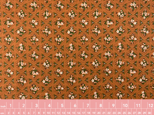 Japanese Cotton Sheeting - Antique Floral - Rust