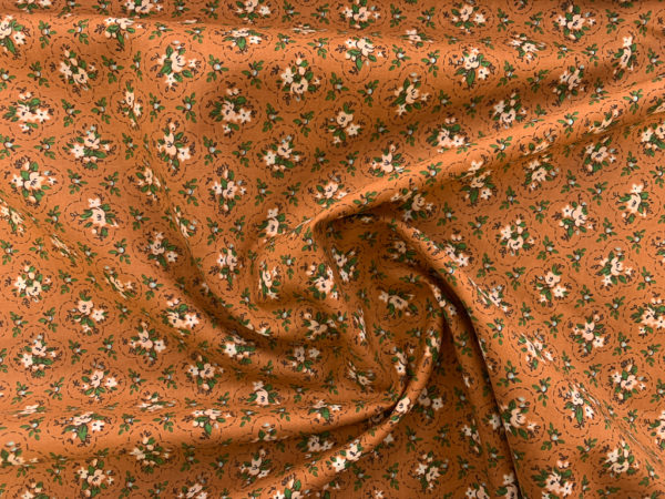 Japanese Cotton Sheeting - Antique Floral - Rust