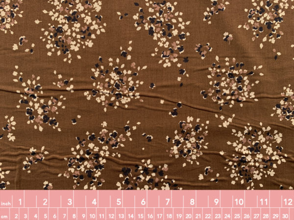 Japanese Cotton Lawn - Abstract Floral - Nutmeg