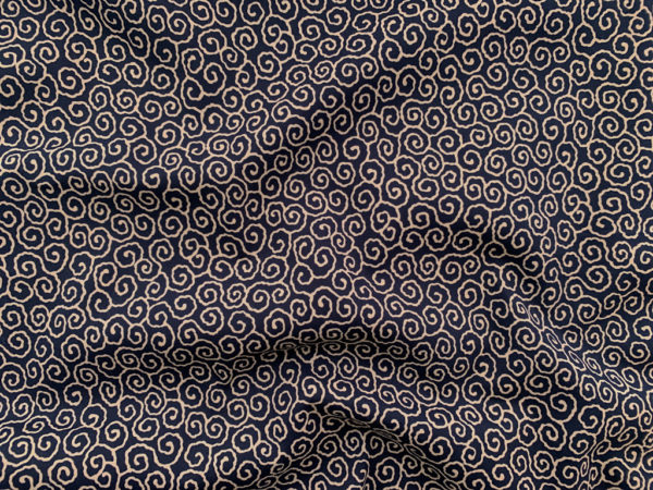 Japanese Cotton Lawn - Yamaoka Clouds - Navy