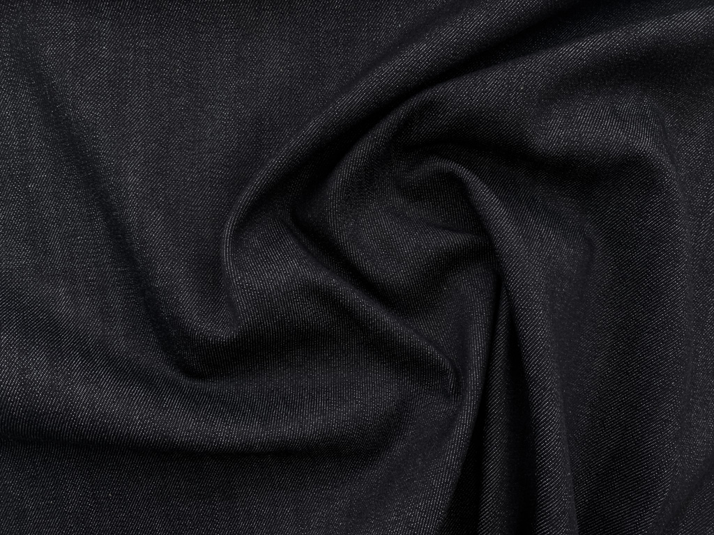 Italian Deadstock - Cotton/Spandex Denim - Midnight Blue ...