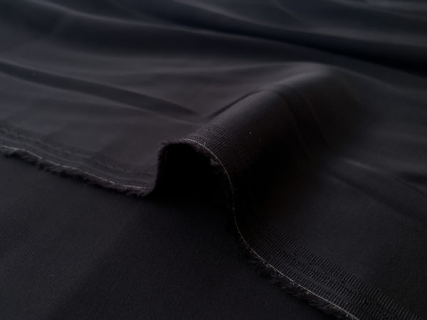 Italian Deadstock - Rayon Stretch Satin- Black - Stonemountain ...