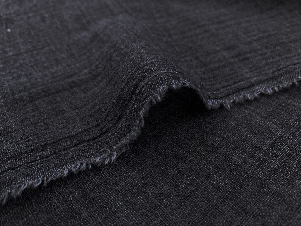 Japanese Designer Deadstock - Wool/Viscose Gauze - Grey - Stonemountain ...