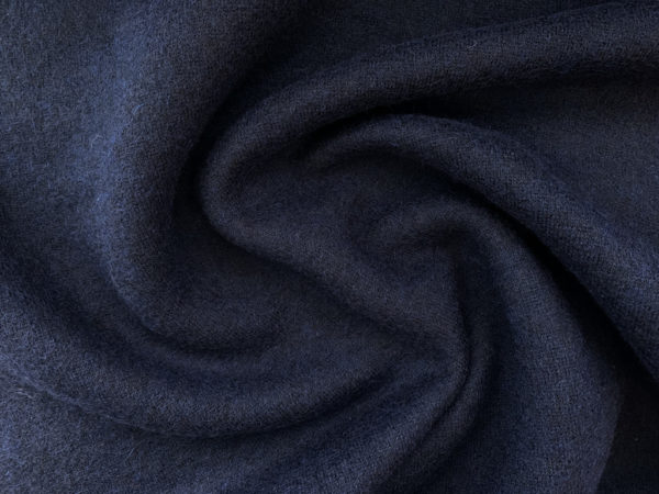 European Designer Deadstock - Boiled Wool Coating - Navy