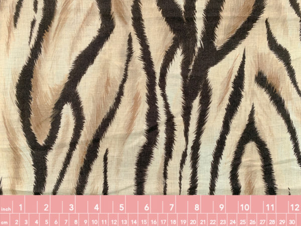 Designer Deadstock - Italian Linen - Tiger Stripes