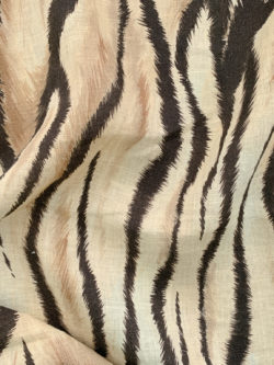 Designer Deadstock - Italian Linen - Tiger Stripes